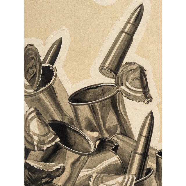 Gray Robert Joy "You're Sunday Shot" Early Modern Original Ad Layout for Foley's with Airplane, Early 20th Century For Sale - Image 8 of 9