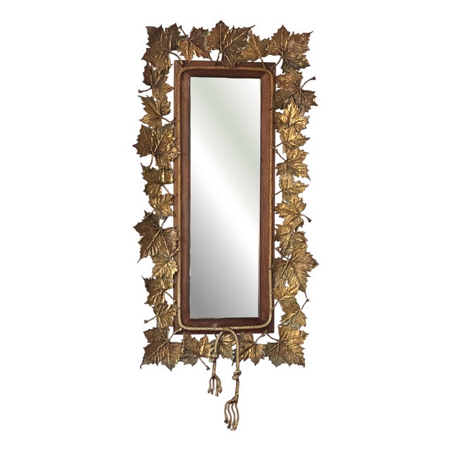 Vintage Mirror in Bronze, 1950s For Sale