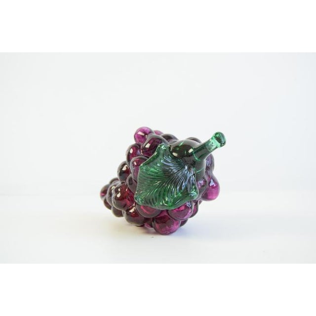 Glass Vintage Czech Glass Grape Cluster in Hand-Blown Art Glass, 1970s For Sale - Image 7 of 13