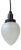 Scandinavian Art Deco Drop Shaped Pendant Lamp in Opaque Glass, 1930s For Sale