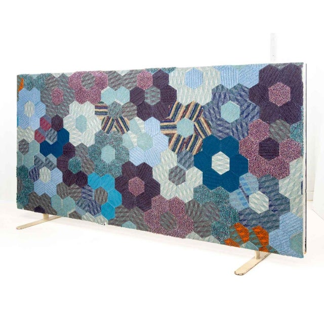 Late 20th Century Missoni for Saporiti Italia Tapestry Floor Screen For Sale - Image 5 of 9