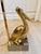 Gorgeous Vintage Modernist Brass Pelican Table Lamp With Chrome Base, 1970s, Heavy For Sale - Image 4 of 9