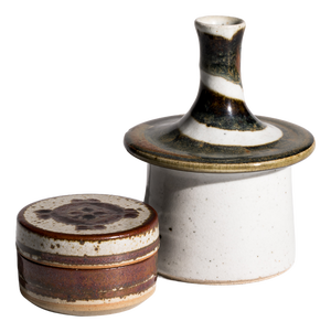 Danish Studio Ceramic Ensemble by Jette Andersen & Marianne Starck for Michael Andersen, Bornholm, Denmark, 1970s, Set of 2