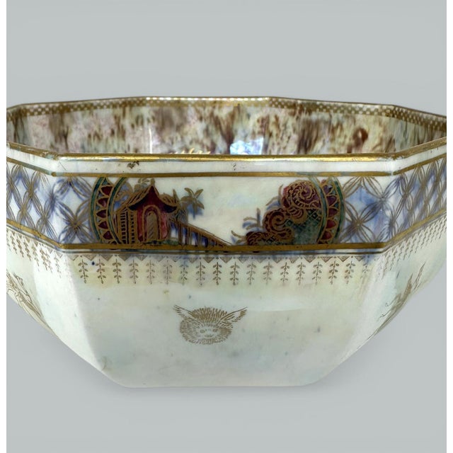 Art Deco Wedgwood Celestial Chinese Dragon Lustre Ware Bowl Centerpiece, 1920s For Sale - Image 6 of 13