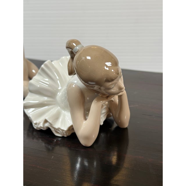 Nao for Lladró Pensive Ballet Porcelain Figurine, Signed For Sale In San Francisco - Image 6 of 12