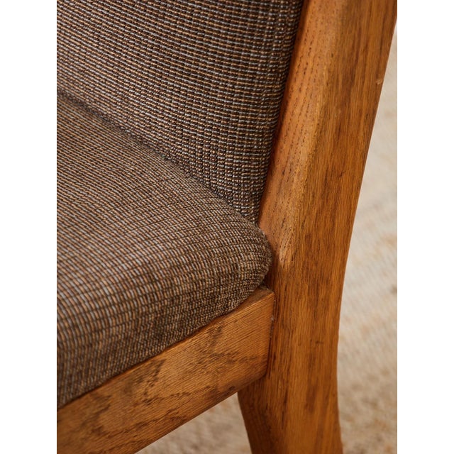 Mid 20th Century Brown Oak 1970s Dining Chairs For Sale - Image 5 of 11