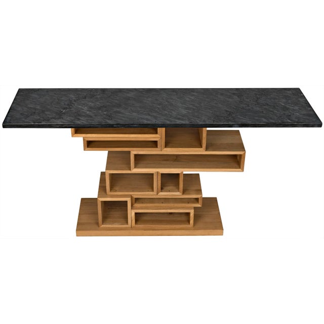 2020s NOIR Balin Console, Dark Walnut and Black Marble For Sale - Image 5 of 12