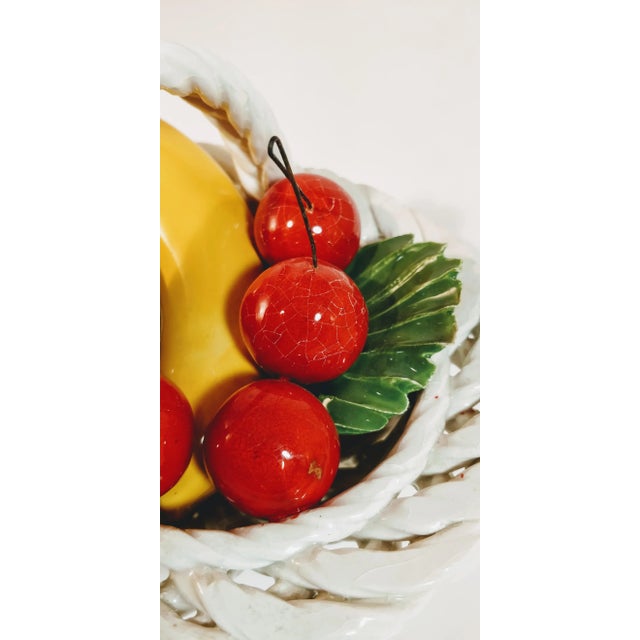 Vintage Italian Fruit Basket Porcelain For Sale - Image 9 of 11