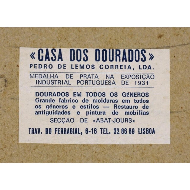 Paper Antique Map Portugal Ortelius Framed Copper Engraving Portugal Vernando Alvaro Secco For Sale - Image 7 of 7