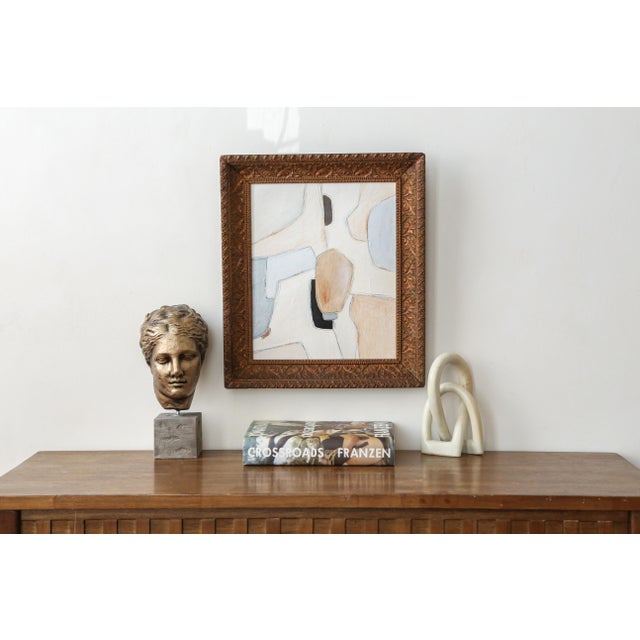 Original Framed Abstract Painting in Antique Gold Frame For Sale - Image 11 of 15