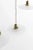 American Vintage Milk Glass Convex Pendants, Khaki Cotton Cord, Pair For Sale - Image 3 of 6