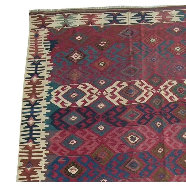 Antique Kilim Runner 10'7'' X 5'7'' For Sale - Image 4 of 5