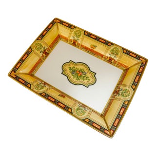 Royal Worcester "Versailles" Fine Bone China Rectangular Trinket Tray With Orangerie Motif For Sale