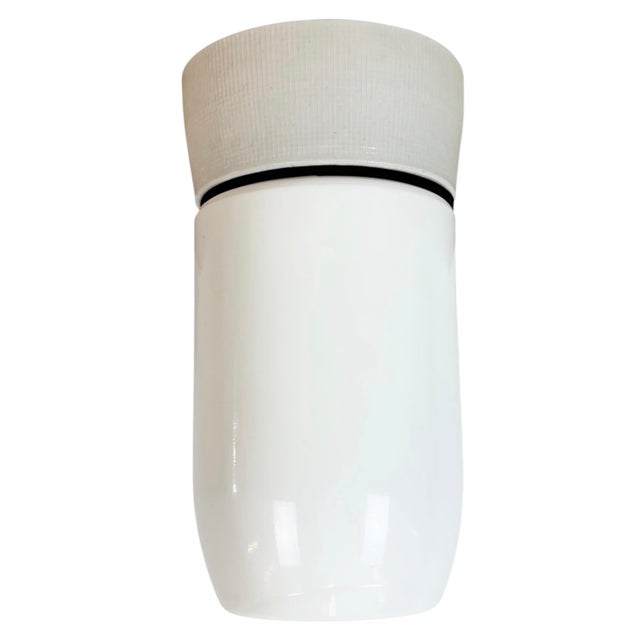 Vintage White Porcelain Ceiling Light, 1970s For Sale - Image 12 of 12