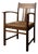 Dutch Art Deco Oak and Rush Armchair, 1920s For Sale