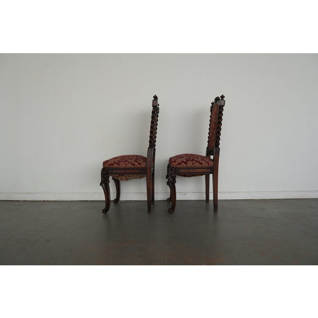 Vintage Spanish Revival Barley Twist Dining Chairs (Set of 6) For Sale - Image 11 of 18