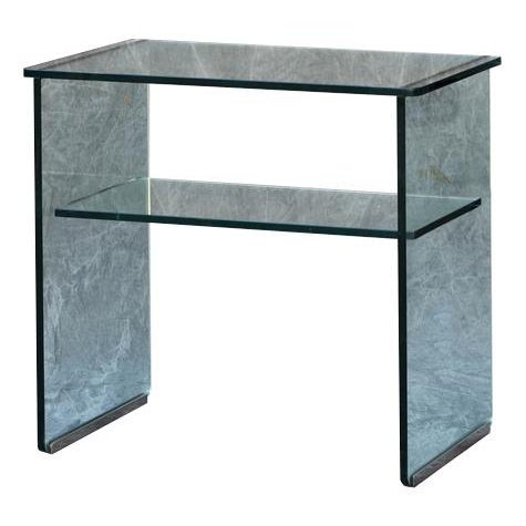 Italian Two Tier Table in Glass from Fontana Arte For Sale - Image 3 of 3