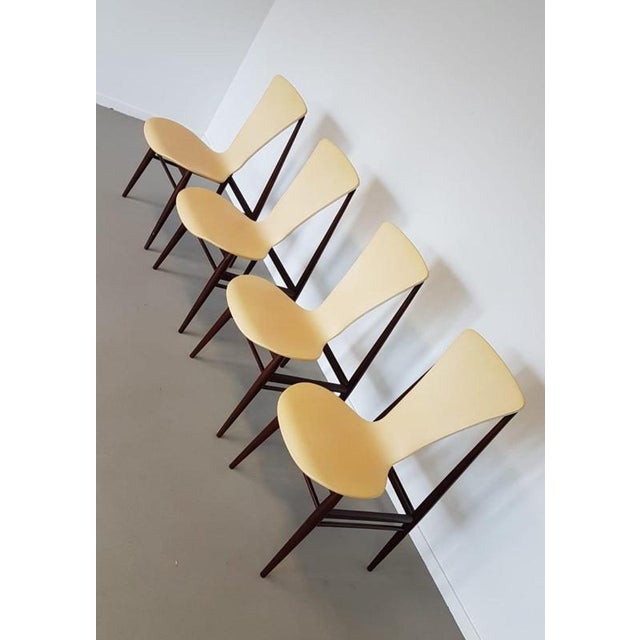 Dining Chairs with Floating Seats, 1950s, Set of 4 For Sale - Image 5 of 10