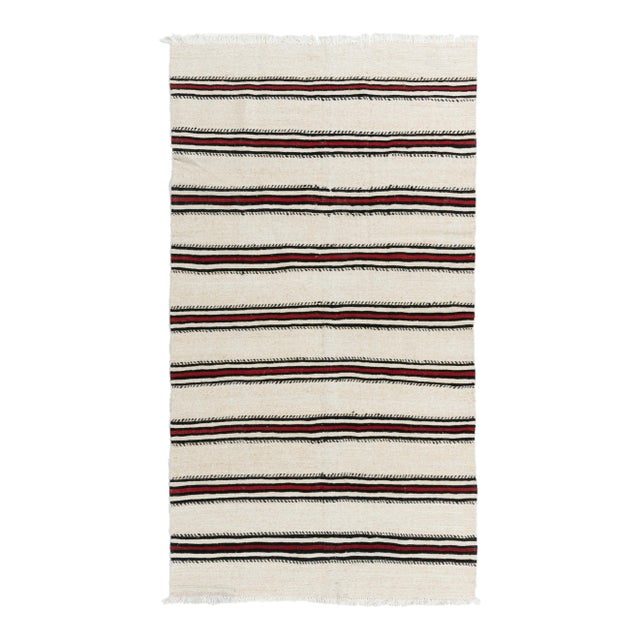 Vintage Circa 1940 Turkish Kilim Flat Weave Rug 4'8 X 8'4 For Sale