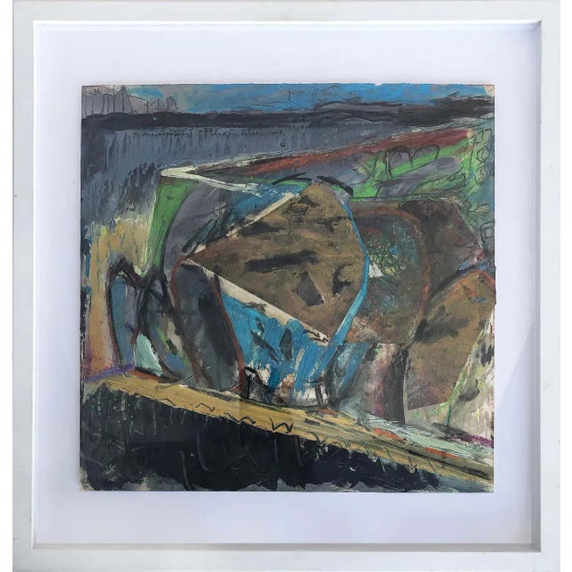 1989 Abstract Painting By Warren Fischer, newly Framed Offered for sale is an original abstract painting by Warren...