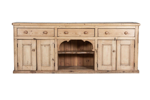 Antique English Monumental Estate Dresser Base, 1890