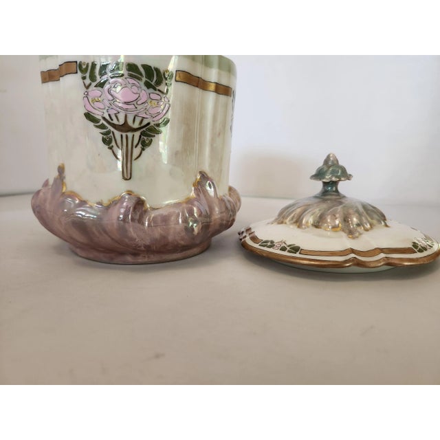 Art Deco Art Deco Limoges Biscuit Canister Bawo & Dotter Elite Limoges France, (1896-1900) For Sale - Image 3 of 11