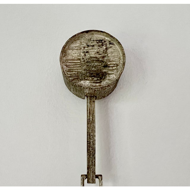 1970s Lorenzo Burchiellaro Brutalist Sculptural Hanging Mirror For Sale - Image 9 of 10