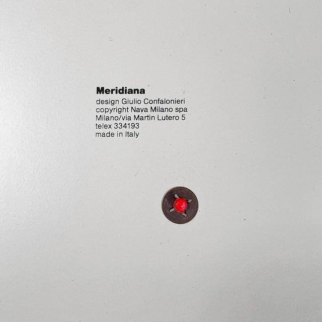 Italian modern black metal perpetual Meridiana calendar by Giulio Confalonieri for Studio Paolo Nava, 1978. Perpetual...