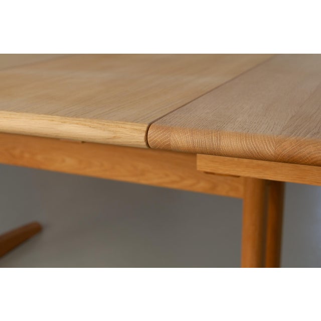 Tan Danish Modern Oak Extendable Dining Table by Gangsø Møbler, 1970s For Sale - Image 8 of 18