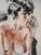 André Dignimont, Nude in a Wool Coat, Original Signed Watercolor For Sale - Image 4 of 8