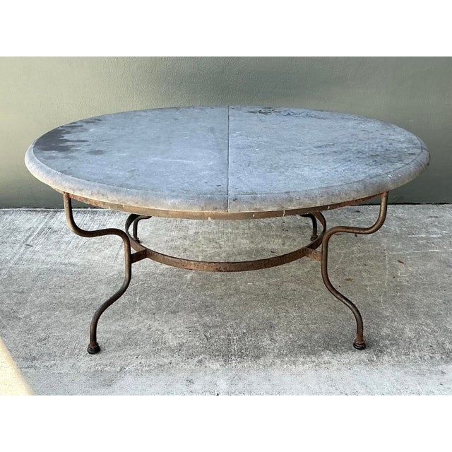 Vintage Monumental Solid Granite Top Dining Table For Sale - Image 12 of 12