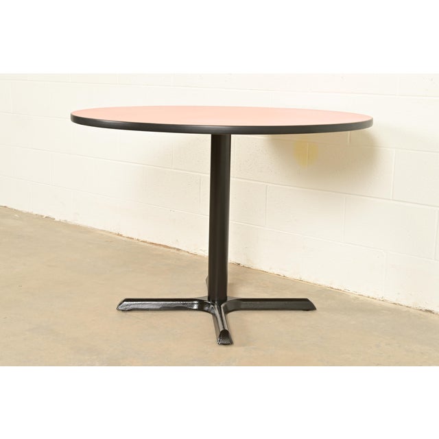 Herman Miller Herman Miller Style Modern Round Pedestal Dining Table or Game Table For Sale - Image 4 of 8