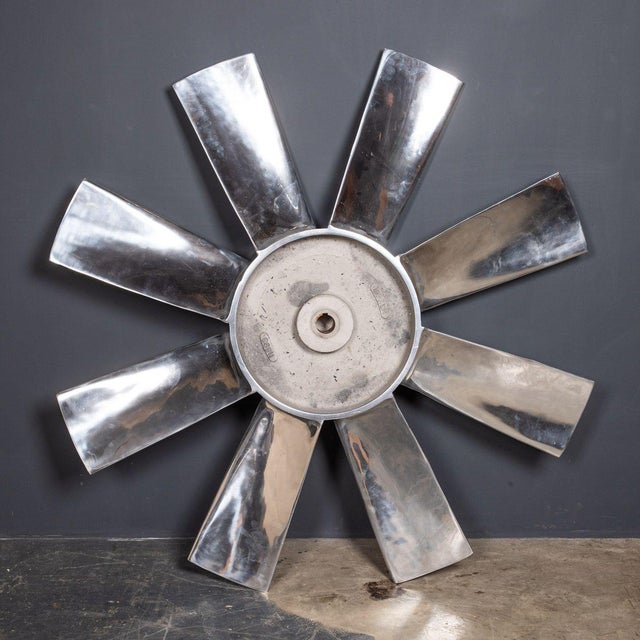 Large Polished Intake Fan Blade, Circa 1950 For Sale - Image 10 of 13