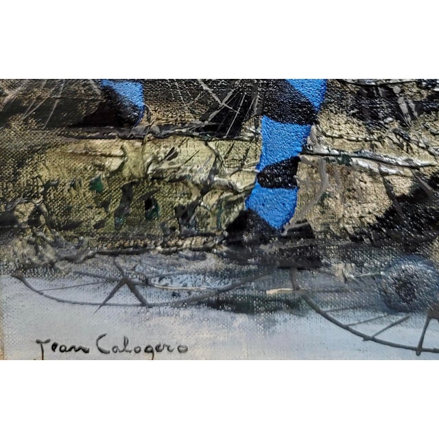 Textile Jean Calogero - Surreal Landscape in Venice - Oil Painting For Sale - Image 7 of 9