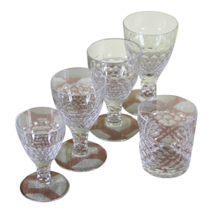 1990s Marvelous 5 Pc Crystal Set Designed for Renwick & Clarke