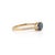 Metal Pear & Marquise Cut Blue Sapphire Diamond 14k Gold Art Deco Ring Size 9 For Sale - Image 7 of 17