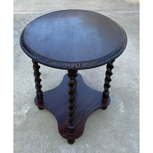 Vintage Barley Twist Oval Side Table Chairish