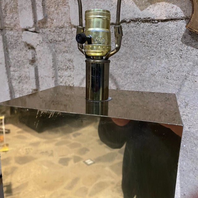 Postmodern 1980s Post Modern Sculptural Brass Table Lamp Style of Karl Springer For Sale - Image 3 of 13