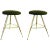 Pair of Italian Brass Stools For Sale