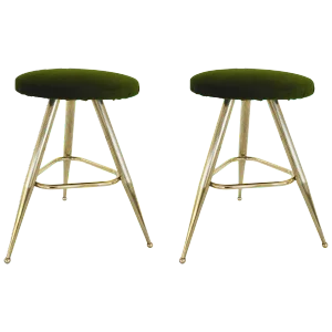 Pair of Italian Brass Stools