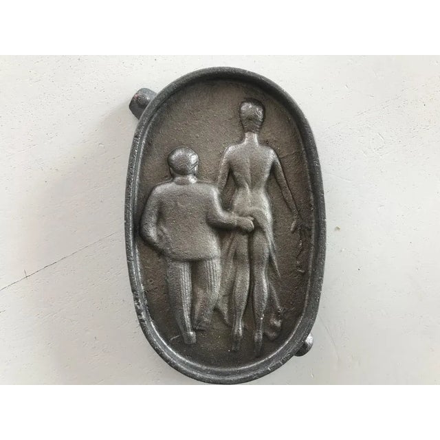 Double-Sided Cast Ashtray with Tin Picture, 19th Century For Sale - Image 6 of 9