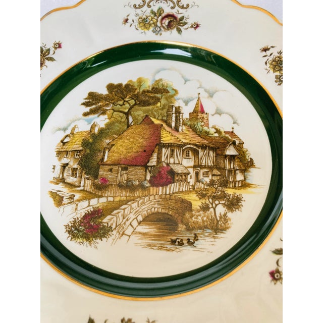 English Vintage Ascot Service Plate by Wood and Sons England Decorative Wall Plate For Sale - Image 3 of 7