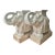 1960’s White Chinoiserie Elephant Garden Stools Large 21.5' - A Pair For Sale