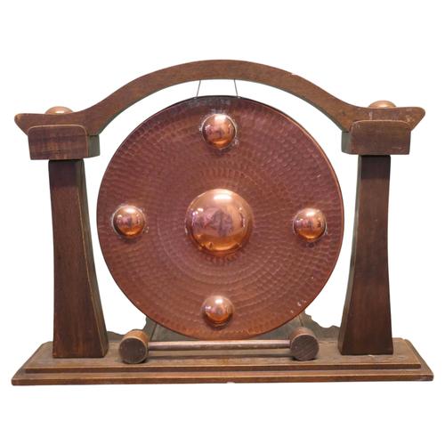 Copper Arts and Crafts French Carved Copper Table Gong, 1890 For Sale - Image 8 of 8