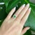 Contemporary Pompadour Ring Gold Emerald Diamonds, Size 6 For Sale - Image 3 of 6