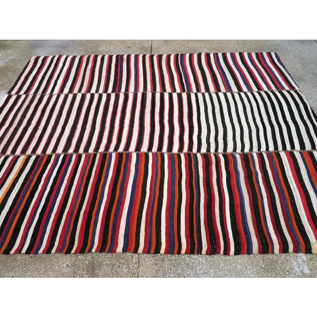 Galerie Shabab Collection Mid-20th Century Persian Flatweave Kilim Accent Rug For Sale - Image 4 of 8