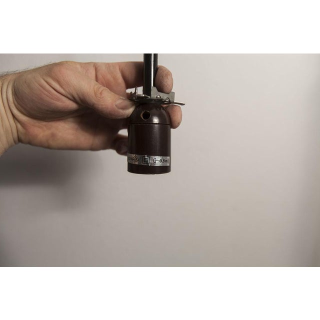 Opaline Glass Ceiling Lamps with Black Tulip Cone Cords, 1960s, Set of 6 For Sale - Image 9 of 18