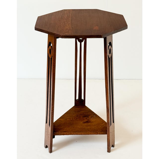 English Occasional Table of Oak From the Arts and Crafts Period For Sale In Austin - Image 6 of 13