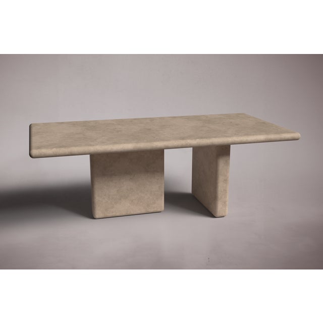 Forma Rectangular Crosscut Travertine Dining Table 60" For Sale - Image 4 of 5