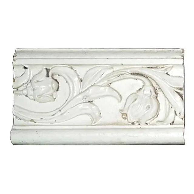 Terra Cotta Brick With Scrolling Foliate Design For Sale - Image 4 of 4